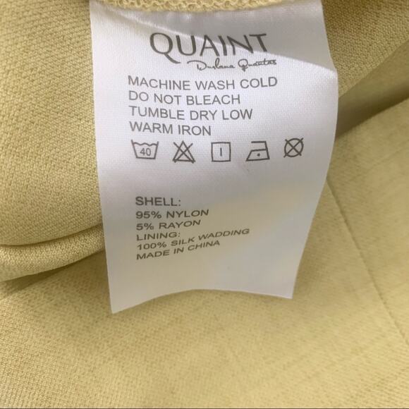 Quaint by Durlana Quantas Yellow Ginger Blazer Dress 34 XS NWT - Picture 7 of 9